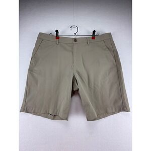 English Laundry Chino Shorts Mens 36 Tan Khaki Cotton Blend Stretch Flat Front